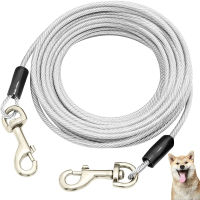 Dog Tie Out Cable 3510M Dog Runner สำหรับ Yard Steel Wire Dog Leash With Durable Superior Clips Outdoor Dog Chains Large Dog Lead