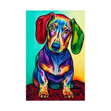 Cute Dachshund Dogs DIY 5D Diamond Painting Dog Diamond Embroidery Animal  Mosaic Cross Stitch Full Round Rhinestone Decor Home