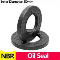 NBR Framework Oil Seal TC Nitrile Rubber Cover Double Lip with Spring for Bearing ShaftIDxODxTHK 50mm