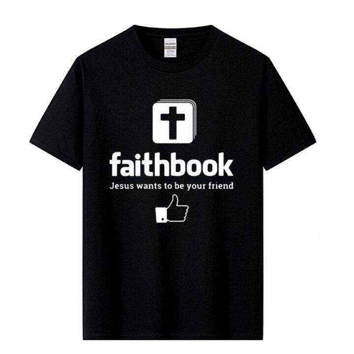 cod-เสื้อยืดแขนสั้น-ผ้าฝ้าย-พิมพ์ลาย-jesus-wants-to-be-your-friend-faithbook-สําหรับผู้ชายs-5xl-jv8u