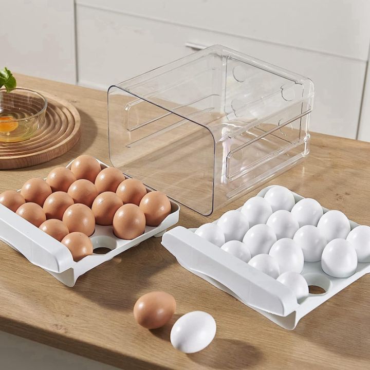 32-grid-egg-holder-household-egg-storage-box-for-fridge-transparent-2layer-chicken-storage-container