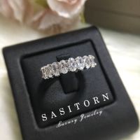 ♥️Sasitorn Jewelry แหวนเพชรแถว เพชรล้อมวง เพชรเกรดดีที่สุดงานเทียบเพชรแท้ สวยหรู เลอค่า ใส่สลับแท้ได้ ให้ของขวัญ แหวนเงินเพชร ST111