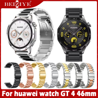 วัสดุ สแตนเลสสตีล สายนาฬิกา for huawei watch GT 4 46mm สาย นาฬิกา สมาร์ทวอทช์ สายนาฬิกา Metal Bracelet for huawei watch GT4 46mm สาย Accessories