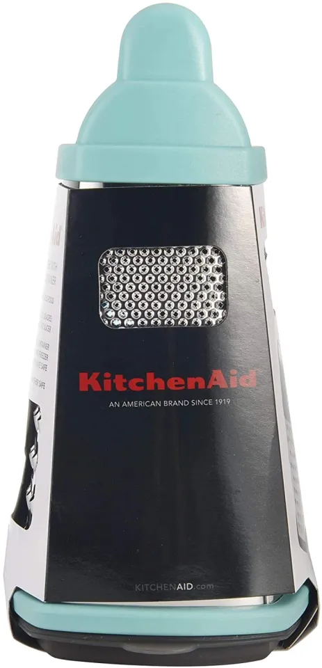 KitchenAid Gourmet 4-Sided Stainless Steel Box Grater with Detachable  Storage Container, Aqua