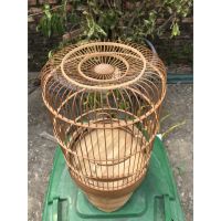 High quality high-foot old bamboo floor white-eye cage with full accessories kalotebon bird cages