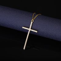 Christian Jesus Cross Necklace For Men Women Religion Crystal Thin Cross Pendants Choker Lucky Jewelry Prayer Baptism Gifts BFF