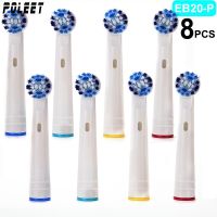 Poleet 8PCS Electric Replacement Toothbrush Head EB20 P EB20P For ORALB SB20A SB 20A Professional Oral Clean Toothbrush