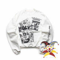 Graffiti Washed RRR123เสื้อผู้ชายผู้หญิงลำลอง Vintage RRR 123 Crewneck Hoodie