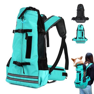 ◎◐ Outdoor Pet Dog Carrier Bag for Small Medium Dogs Corgi Bulldog Backpack Reflective Dog Travel Bags Pets Products