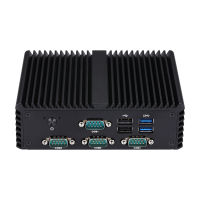 QOTOM Mini PC J4105J4125 Quad Cores Processor 4 COM พอร์ต VGA DP Fanless คอมพิวเตอร์ Q730PQ750P