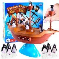 เกมเรือโจรสลัดนกเพนกวิน เกมส์ทรงตัวแพนกวิน Boat pirates เกมกระดาษพลัดกันวางแพนกวินให้สมดุล ของเล่นฆ่าเวลา สร้างกิจกรรมในค