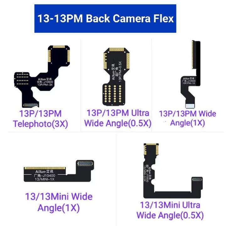 JCID AIXUN Back Camera Empty Flex Cable For 11 12 13 Pro Max 12Mini ...