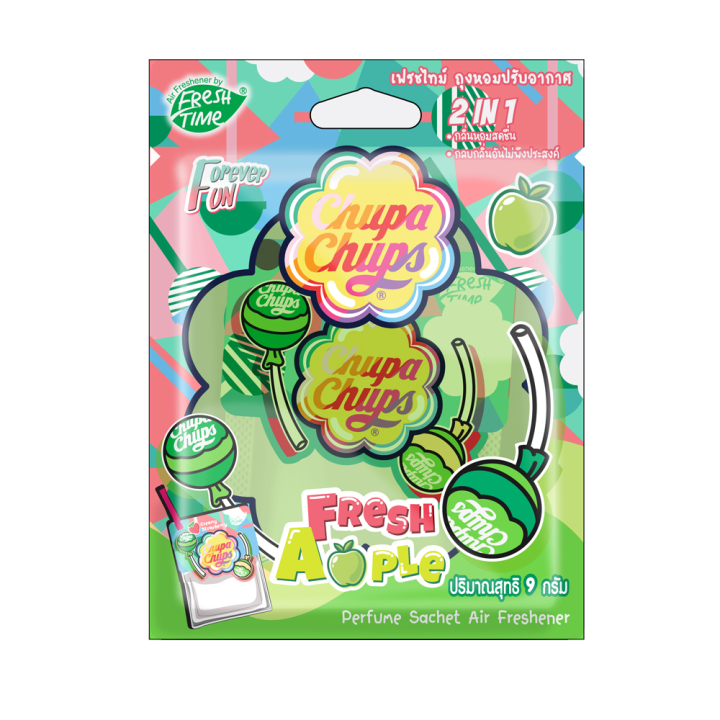 ขายดี-chupa-chups-น้ำหอมปรับอากาศ-ถุงหอมปรับอากาศ-หอมมาก-ขนาด-9-กรัม-กลิ่นผลไม้