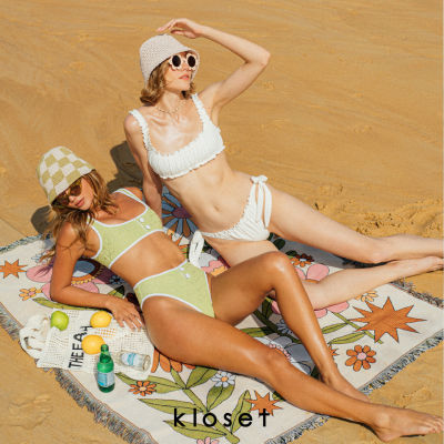 Kloset (KK22-SW006) Bandeau Knot Bikini With Bow Set ชุดว่ายน้ำ บีกีนี่ ชุดว่ายน้ำผู้หญิง