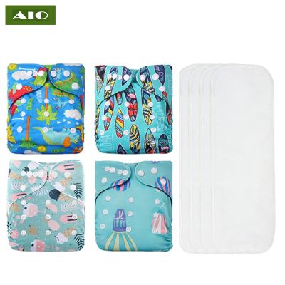 【CC】 4pcs/Set Baby Lining Diapers Eco-friendly Washable Nappies Infant Diaper Reusable 3-15