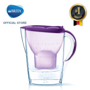 Bình lọc nước BRITA Marella Basic Purple 2.4L có sẵn 1 lõi lọc Maxtra Plus