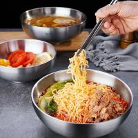 Stainless Steel Double Wall Bowl for Noodle Ramen Soup Snack Reusable