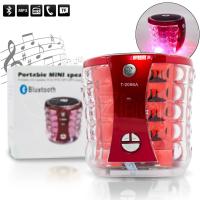 SK ลำโพงบลูทูธ GetZhop   Bluetooth wireless Mobile Wireless Stereo Speaker รุ่น T-2096A (สีแดง) ลำโพงพกพา Speaker