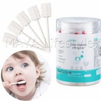 MAYA ผ้าก๊อซเช็ดทำความสะอาดช่องปากเด็กแบบแท่งใช้แล้วทิ้ง  1 กล่องมี 30 ชิ้น Baby mouth cleaner