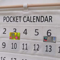 Pocket Chart Calendar Pocket Chart Organizer เลขสวยสำหรับห้องนอนที่บ้าน