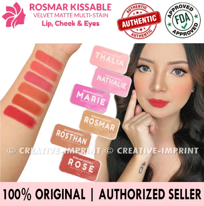 Rosmar Kissable Lip Stain 10g (Authentic, Authorized Seller) Velvet