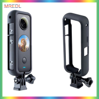 MREDL Vamson สำหรับ Insta 360อุปกรณ์เสริม X2เดียวเคสขอบกรอบกันกระแทกขายึดอแดปเตอร์สำหรับ Insta360กล้องแอคชั่นแคมเมรา VP603กล้องพาโนรามากรงกระต่าย Insta360กรอบพลาสติก X2