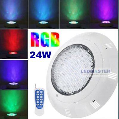 LED Swimming Pool Light Underwater Light ไฟไต้น้ำ โคมไฟสระว่ายน้ำ 12W 18W 24W เเสงขาว / วอร์มไวท์ / RGB  ไฟน้ำพุ สปอร์ตไลท์ไฟใต้สระน้ำ