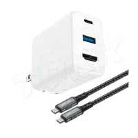 Acefast รุ่น A19 หัวชาร์จ ชาร์จเร็ว Smart Wall Charger-Hub A19 GaN PD65W US NBboss89