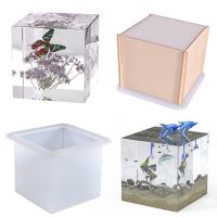 ∈♤▽ Cube Specimen Tabletop Ornaments Epoxy Resin Mold Handmade Home Decoration Silicone Mould DIY Crafts Soap Candle Plaster Casting