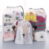 1pc Cartoon Drawstring Storage Bags Travel Waterproof Shoes Clothes Underwear Towel Toiletry Cosmetic Packaging Bag Organizer