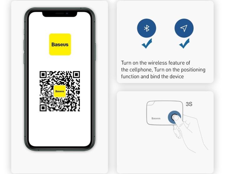 baseus-intelligent-gps-t2-smart-anti-lost-เครื่องติดตาม-อุปกรณ์ติดตามไร้สาย-อัจฉริยะ-ติดตามคน-ติดตามของ-สัตว์เลี้ยง