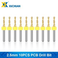 2.5mm PCB เจาะบิต 1/8 ก้านไทเทเนียมเคลือบไมโครเจาะบิตสําหรับแผงวงจร PCB เจาะพีวีซี