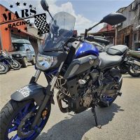 ✁Tycoon กระจกรถจักรยานยนต์ที่บังแดดหน้ารถยนต์ Viser พอดีสำหรับ FZ07 MT-07 MT07 2018 2019 2020ฟองคู่