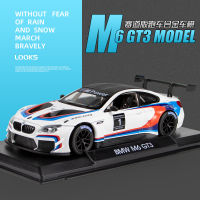 รถเย็น 124 สมบัติ BMW M6 GT3 ม้าจำลองโลหะผสมรถแข่งรุ่นเด็กรถสปอร์ตเครื่องประดับของเล่นรถ ~