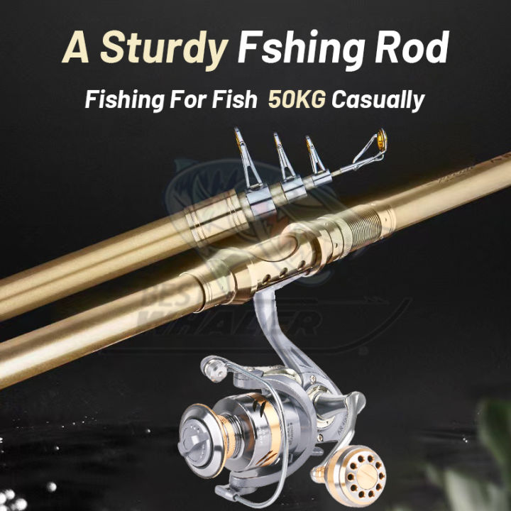 Telescopic Spinning Fishing Rod Reel Combo Full Kit Professional