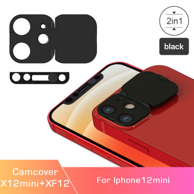 2in1 Pack Phone WebCam Cover Front and Back Camera Lens Privacy Protector เหมาะสำหรับใส่หรือไม่มีเคสสำหรับ iPhone 12mini-iewo9238