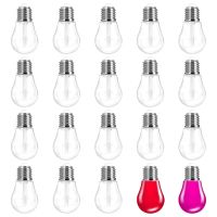 20Pcs Light Bulb Shaped Lips Balm Tube Small Empty Refillable Lip Gloss Bottles DIY Cosmetics Lipstick Makeup Sample Containers