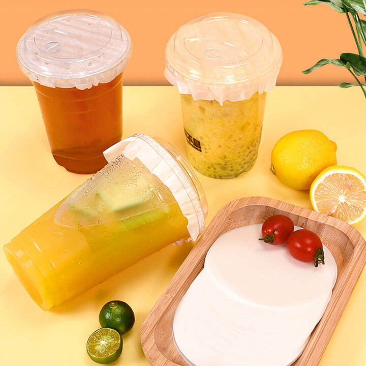 【sanheZ】 500 Pcs Milk Tea Cup Leak Proof Paper Packaging Sealing Paper