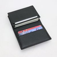 Customized Letters Service Leather Business Card Holder Men Women Leather Card Case