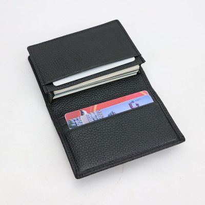 Customized Letters Service Leather Business Card Holder Men Women Leather Card Case