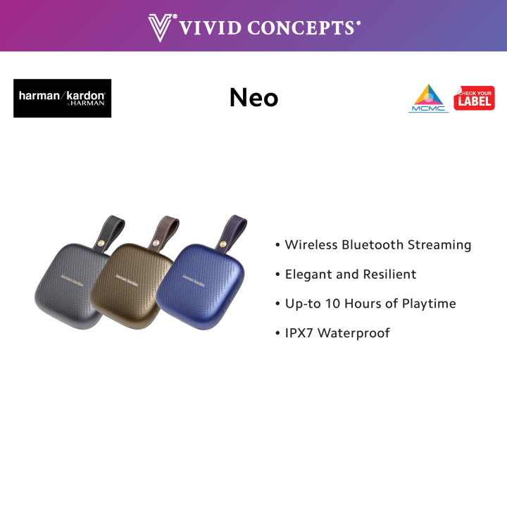 Harman Kardon Neo Portable Bluetooth Speaker IPX7 Waterproof