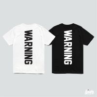 Just Say Bad ® เสื้อยืดลาย รุ่น Warning ขาว ดำ ( ลิขสิทธิ์แท้ ) แขนสั้น เสื้อยืดชาย หญิง M L XL 2XL  TS