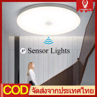 CANMEIJIA กลม โคมไฟติดเพดาน ไฟเซ็นเซอร์ led 30w 40w ไฟ LED ฝ้าเพดาน ปราดเปรื่อง โคมไฟกลางคืน สำหรับ ทางเดิน ห้องสุขา บันได เฉลียง เปิดและปิดอัตโนมัติ