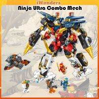 4in1 ฟิกเกอร์ตัวต่อหุ่นยนต์ Ninja Ultra Combo Mech ขยับข้อต่อได้ ของเล่นเสริมการเรียนรู้เด็ก