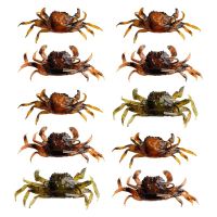 10PCS Artificial Crab Baits 3D Simulation Crab Lures with Sharp Hooks Sea Fishing Crab Bait Traps Fishing Accessories