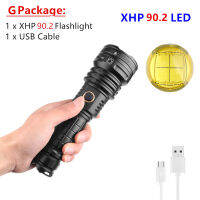 Dropshipping Powerful LED Flashlight XHP 90.2 Lamp Zoomable 5 lighting modes Torch Support for Mircro charging hunting lamp