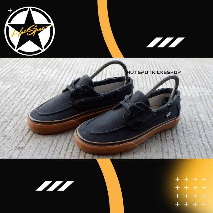 Vans top sider black Clearance