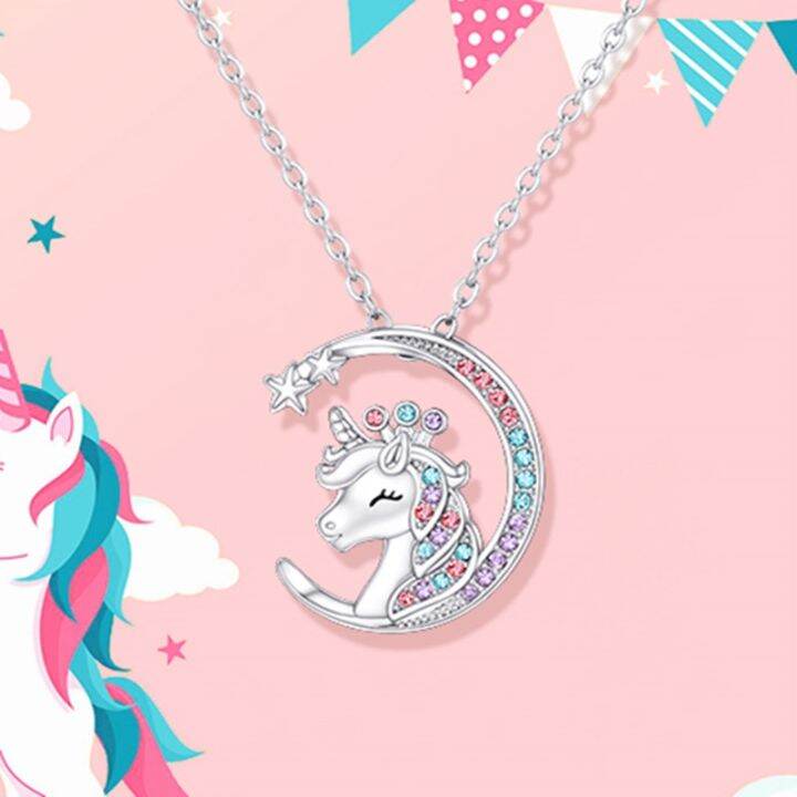 girls-unicorn-jewelry-necklace-jewelry-women-crystal-necklace-girls-party-gift-aliexpress