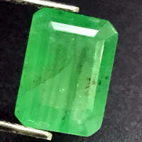 มรกตบราซิล 2.79cts, 7.3x9.95mm ทรงแปดเหลี่ยม หินธรรมชาติ 100% ไม่เผา Certified  Brazil Emerald 2.79cts, 7.3x9.95mm Octagon shape 100% Natural Gemstone