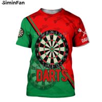 2023 NEWDARTS LOVER สีเขียวสีแดง3D พิมพ์ Mens เสื้อยืดฤดูร้อน Tee ชายเสื้อแขนสั้น Unisex Harajuku Top Streetwear